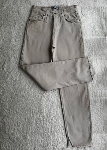 Bej Pantolon, Regular Fit, Midi Boy - Görsel 2