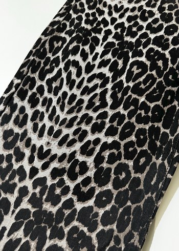 Kahverengi Leopar Desenli Kadın Pantolon - Görsel 2