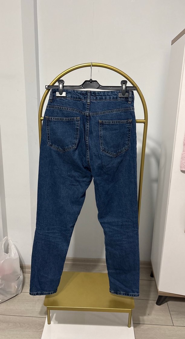 Kadın Lacivert Regular Fit Denim Jean - Görsel 3