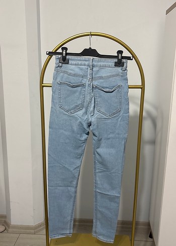Mavi Pastel Renkli Kadın Denim Pantolon - Görsel 3