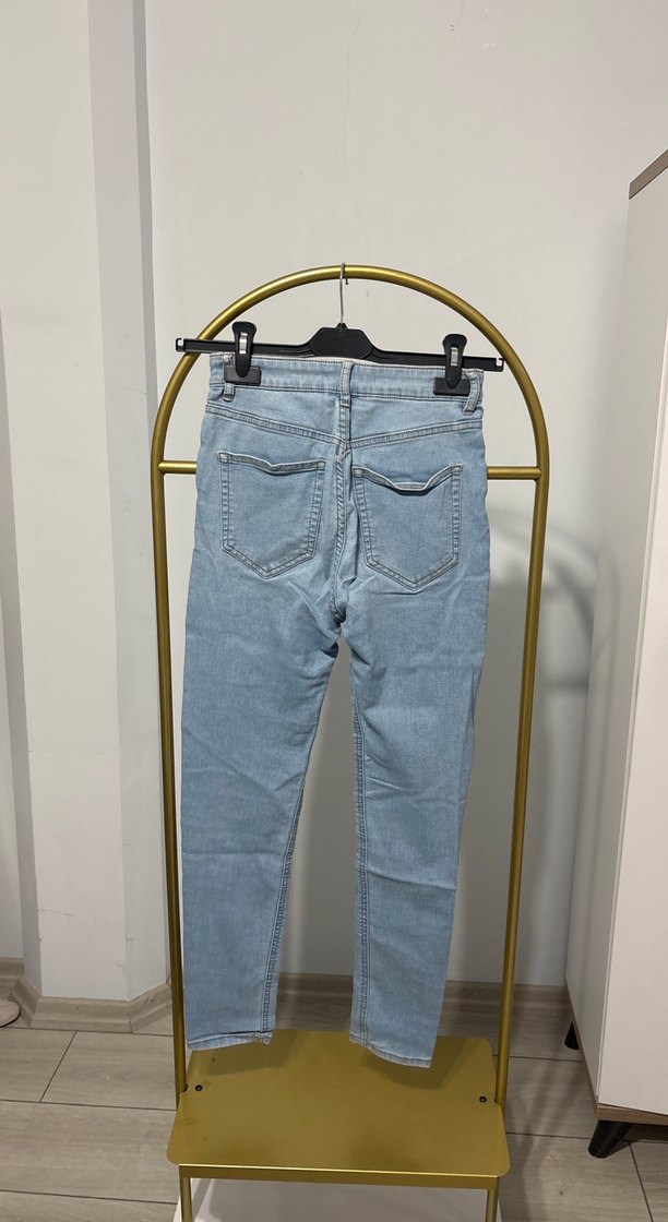 Mavi Pastel Renkli Kadın Denim Pantolon - Görsel 3