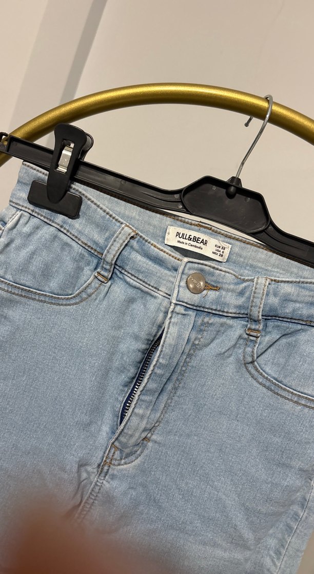 Mavi Pastel Renkli Kadın Denim Pantolon - Görsel 2