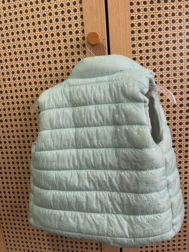 Kız Çocuk Gri Fermuarlı Yelek - Görsel 2