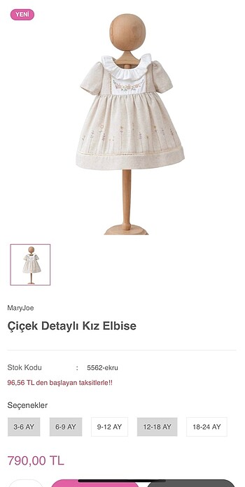 Vintage kız bebek elbise