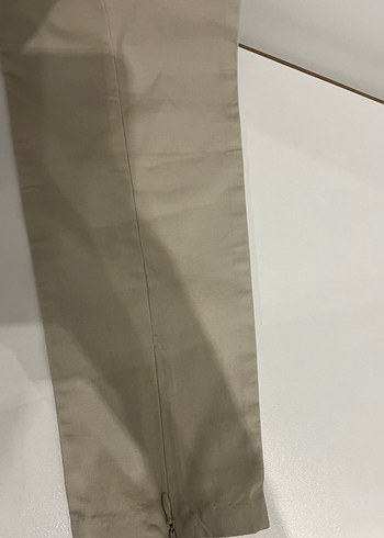Stradivarius Bej Kadın Pamuk Kumaş Pantolon