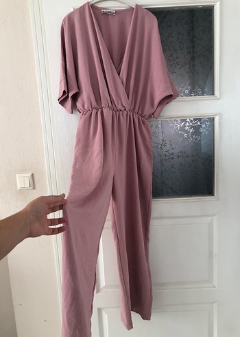 Pembe Midi Kadın Tulum