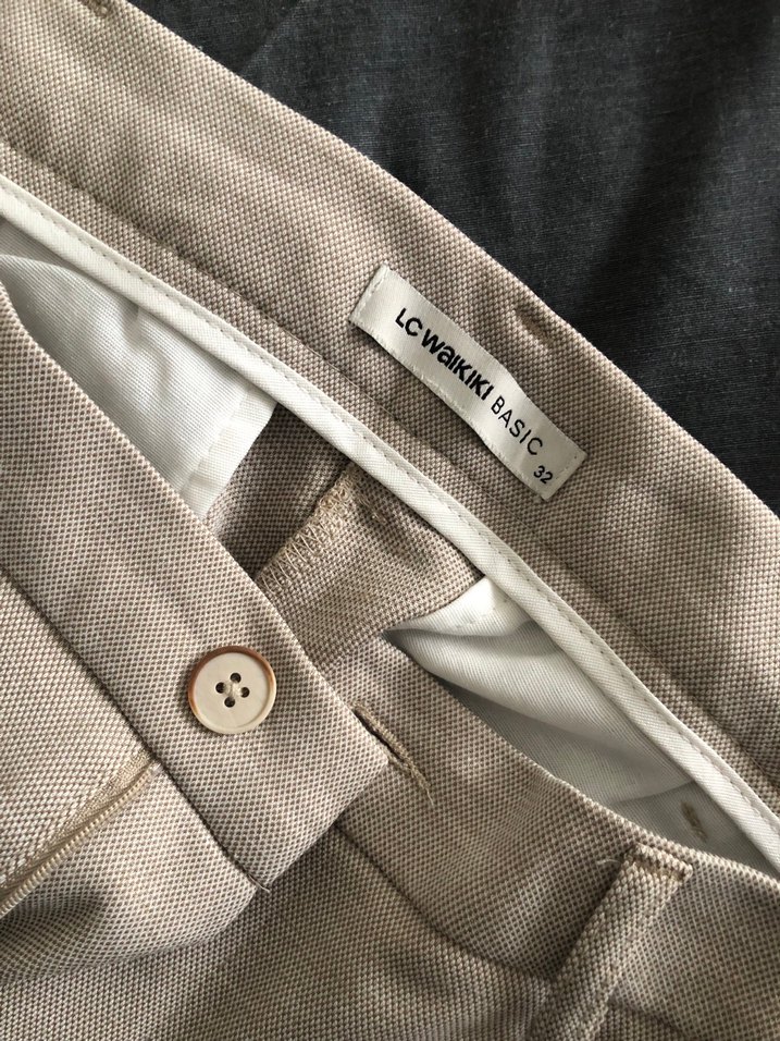 Bej kumaş pantolon erkek - Görsel 2