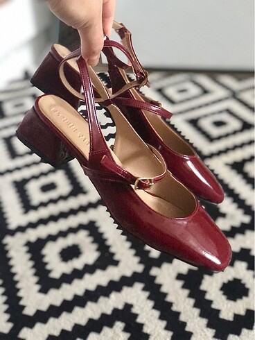Zara Sıfır yeni sezon bordo Ayakkabı