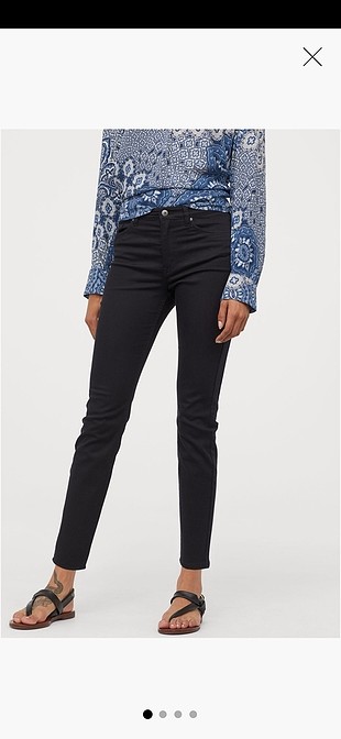 H&M H&M sıfır orjinal etiketli skinny siyah pantolon 38 beden 