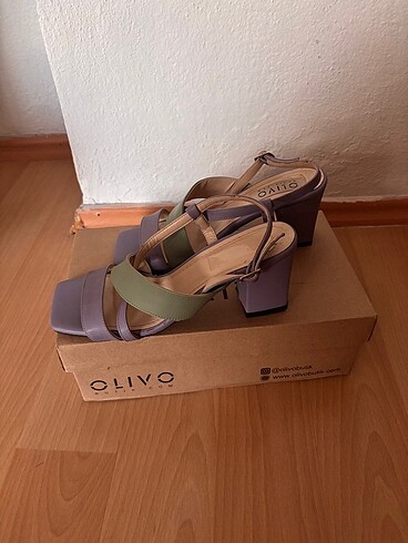 Olivo butik ayakkabı yeşil-mor