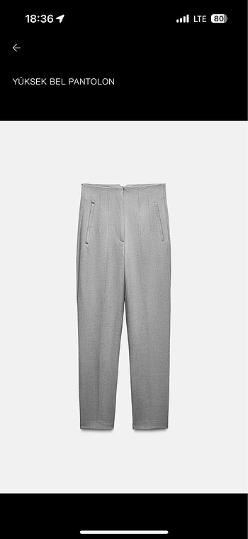 Zara gri pensli pantolon