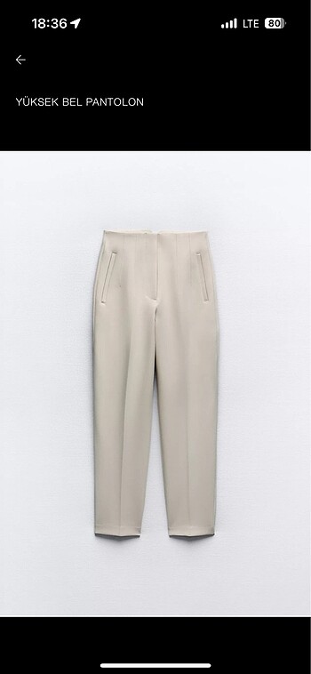 Zara pensli krem pantolon