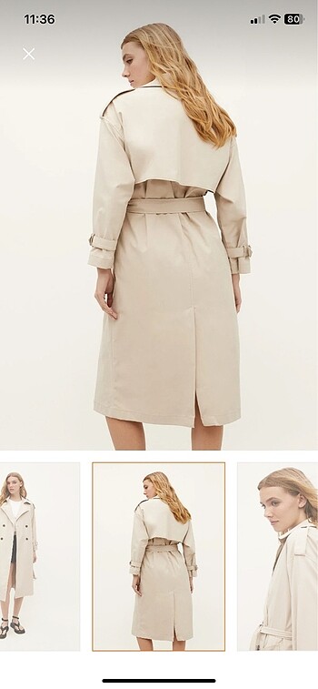 l Beden camel Renk Oversize trenç