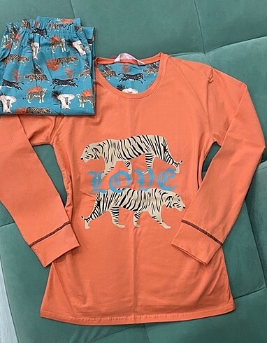 kadın uzun kollu pijama takımı