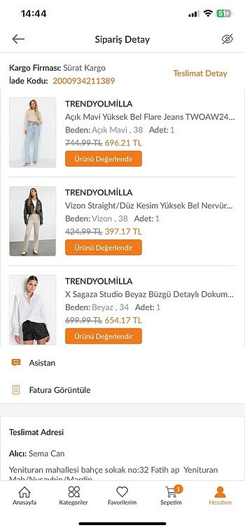 Trendyol & Milla İspanyol paça kot pantolon