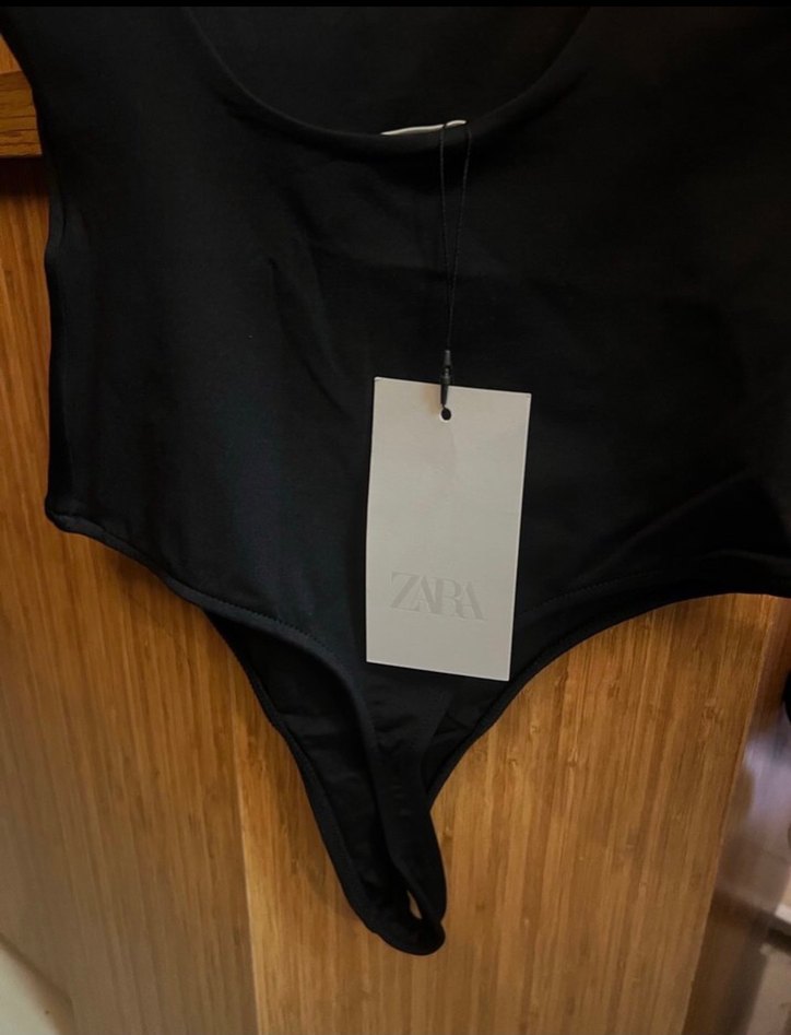 Siyah Mini Sırtı Açık İnce Askılı Mayo - Görsel 2