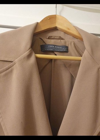 Zara Bej Kadın Uzun Kuşaklı Trençkot