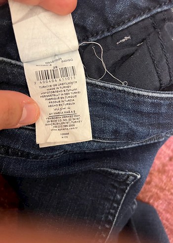 29 Beden kahverengi Renk Koyu Kahverengi Kadın Denim Jean