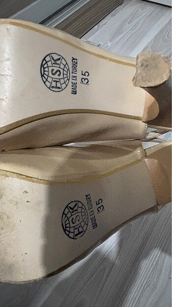 Krem rugan ince topuklu ayakkabı 35 no #topukluayakkabı #ruganay - Görsel 2