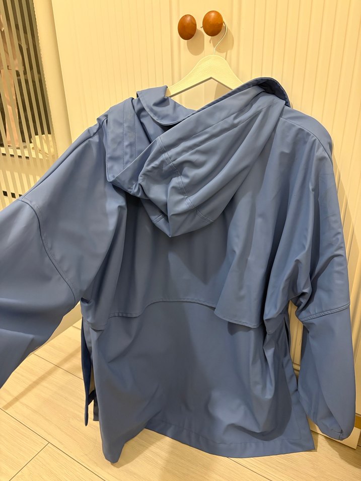 Zara mavi yağmurluk oversize - Görsel 3