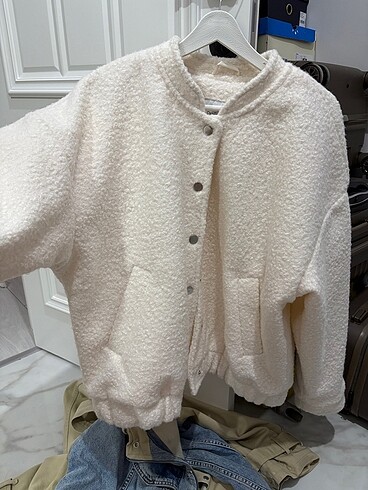 xl Beden ten rengi Renk Krem bomber ceket
