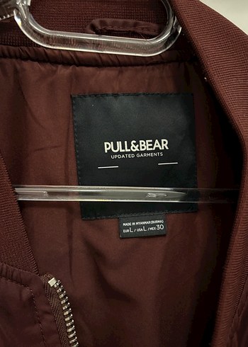 Bordo Pullandbear bomber ceket - Görsel 3