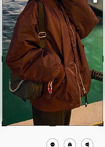 Bordo Pullandbear bomber ceket - Görsel 2