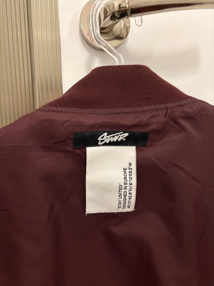 Bordo Pullandbear bomber ceket - Görsel 5
