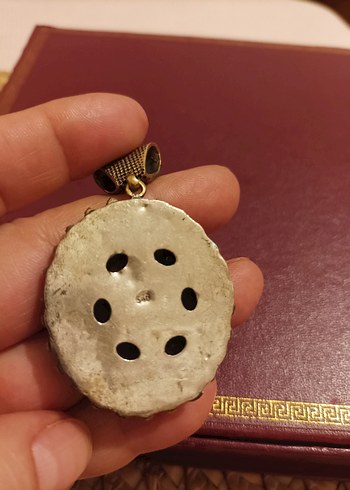 Gümüş Zümrüt taşlı Bohem Kolye Ucu - Görsel 4