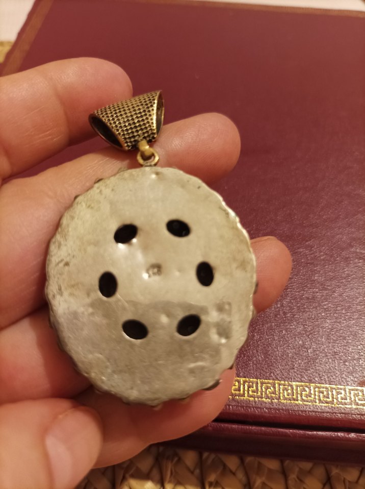 Gümüş Zümrüt taşlı Bohem Kolye Ucu - Görsel 3