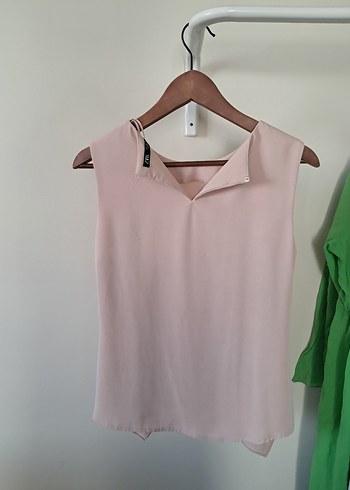 Zara Bej Drapeli Kolsuz Kadın Bluz