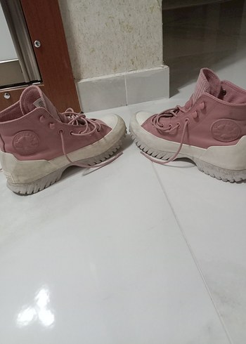 Pembe Platform Topuklu Kadın Spor Ayakkabı - Görsel 5