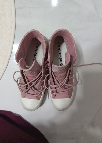 Pembe Platform Topuklu Kadın Spor Ayakkabı - Görsel 3