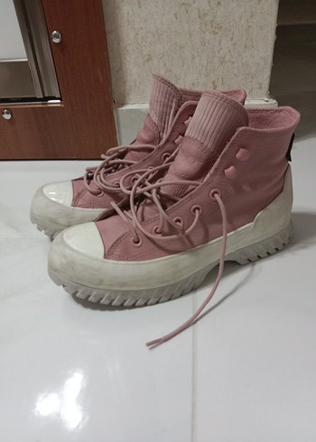 Pembe Platform Topuklu Kadın Spor Ayakkabı - Görsel 2