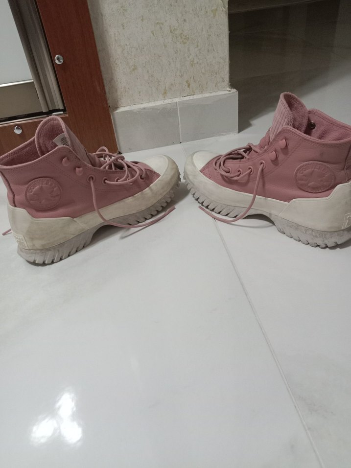 Pembe Platform Topuklu Kadın Spor Ayakkabı - Görsel 5