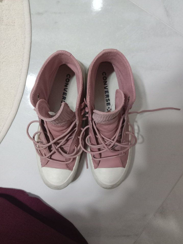 Pembe Platform Topuklu Kadın Spor Ayakkabı - Görsel 3