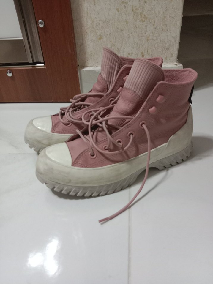 Pembe Platform Topuklu Kadın Spor Ayakkabı - Görsel 2