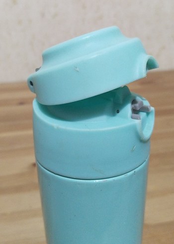 Pastel Mavi Çocuk Termos Şişesi - Görsel 3