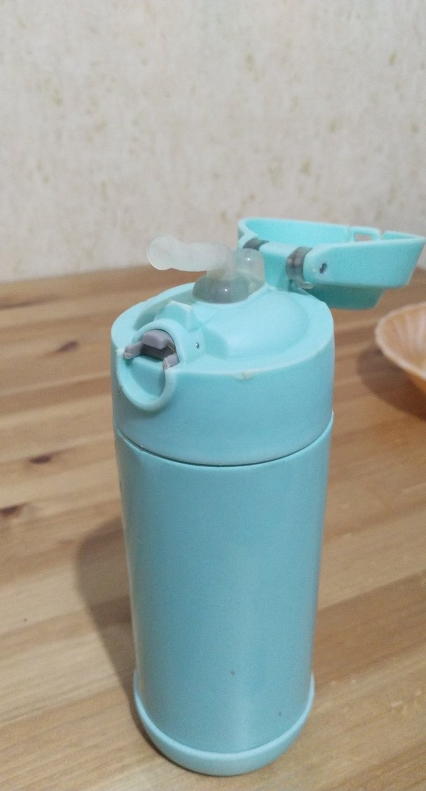 Pastel Mavi Çocuk Termos Şişesi - Görsel 2