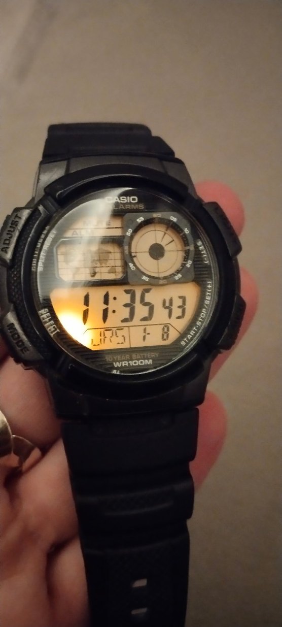Casio Dijital Erkek Saat Siyah - Görsel 3