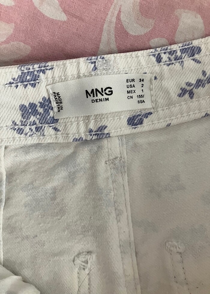 Mango çiçekli pantolon - Görsel 3