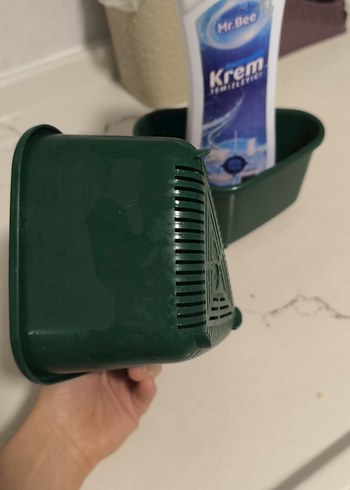 Beden Yeşil Plastik Mutfak Süzgüsü