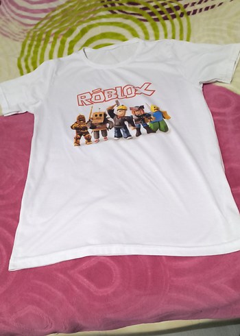 Beyaz Roblox Baskılı Kız Tişörtü - Görsel 2