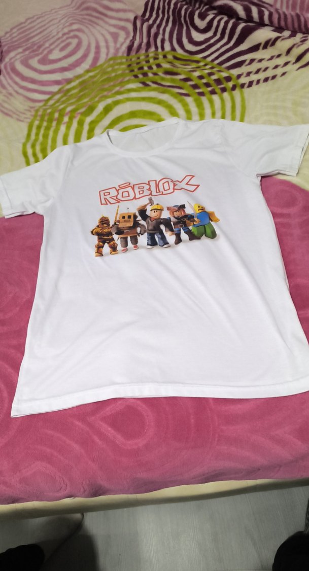 Beyaz Roblox Baskılı Kız Tişörtü - Görsel 2