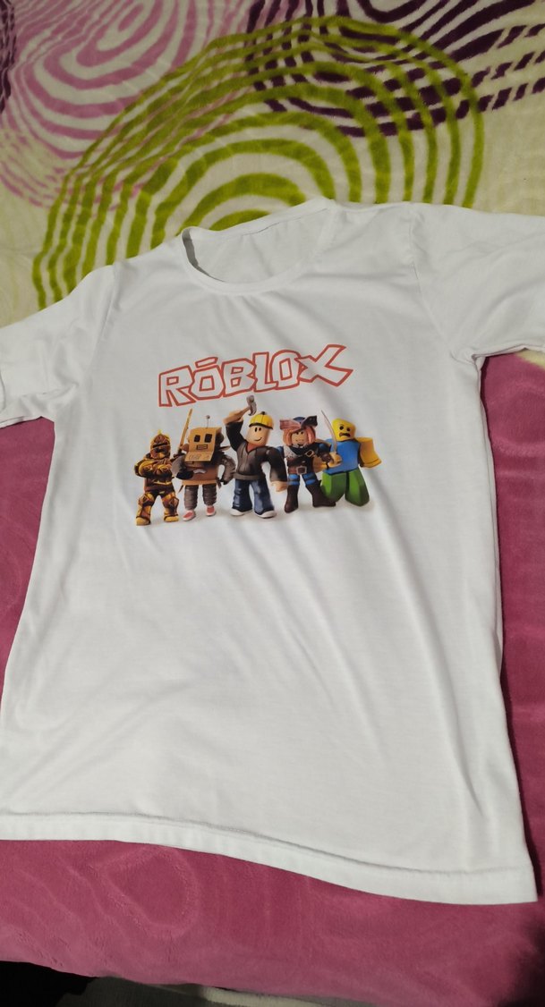 Beyaz Roblox Baskılı Kız Tişörtü - Görsel 3