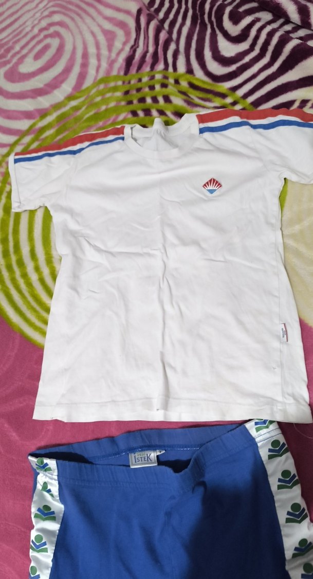 Erkek Çocuk Mavi Şort ve Beyaz Kısa Kollu Tişört - Görsel 3