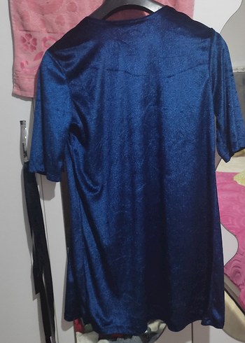 s Beden mavi Renk Parlak Mavi, Kısa Kollu, Uzun Kadın Kimono