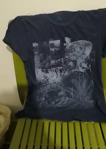 Siyah Kısa Kollu mavi tişörtü - Görsel 2