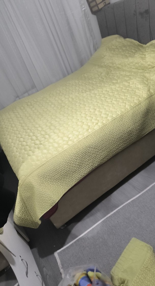 Pastel Bej Düz Yatak Örtüsü - Görsel 2