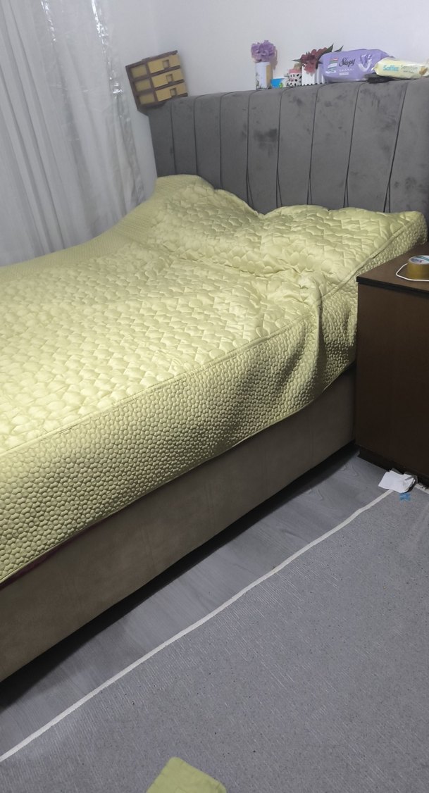 Pastel Bej Düz Yatak Örtüsü - Görsel 3